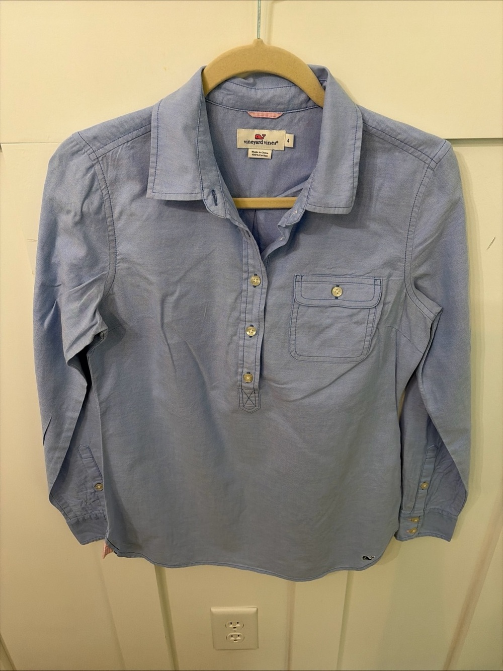 Vineyard Vines Light Blue popover Shirt